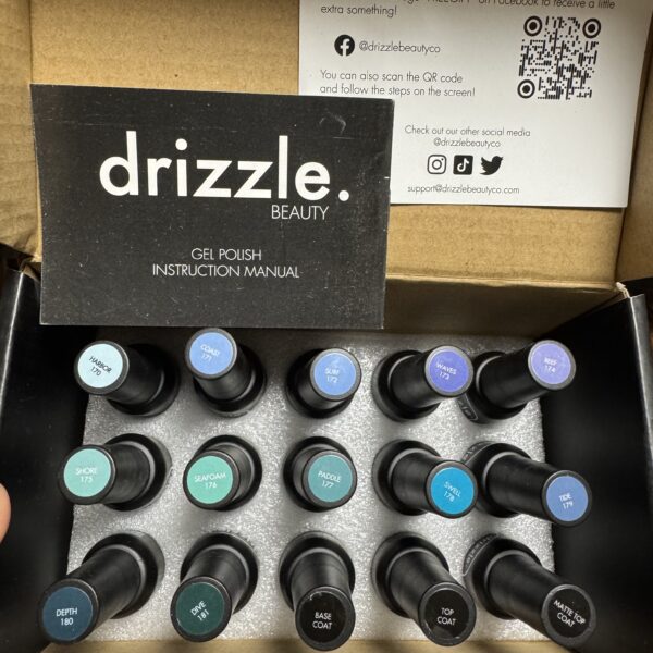 15Pcs Gel Nail Polish Blue Set