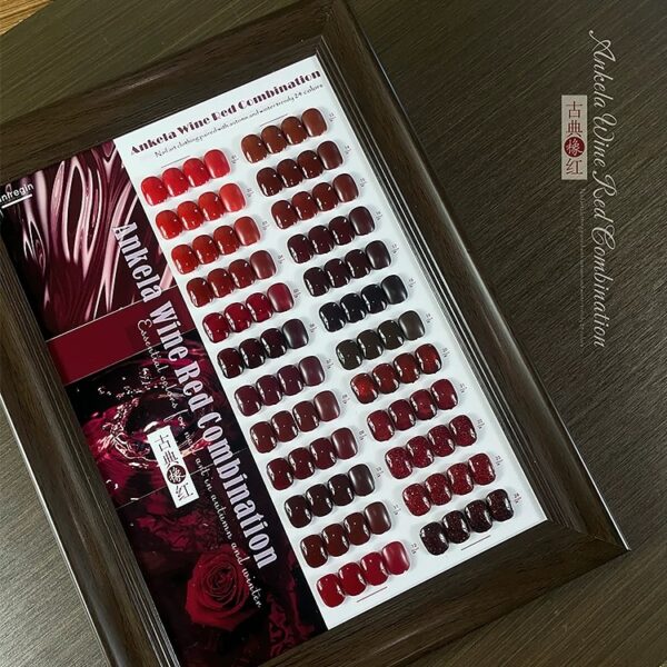 24 colors Red Wine Gel nail polish set