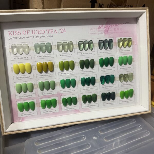 24 colors Iced tea green set Gel nail polish