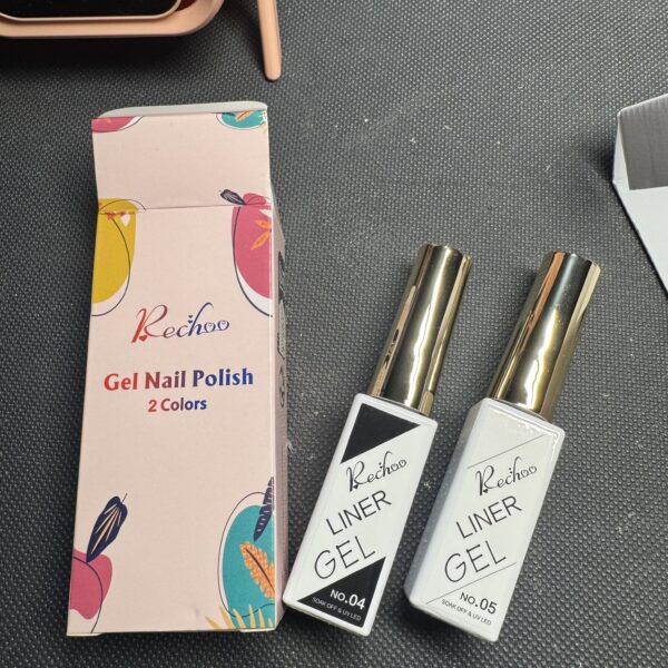2 colors Liner gel nail polish set