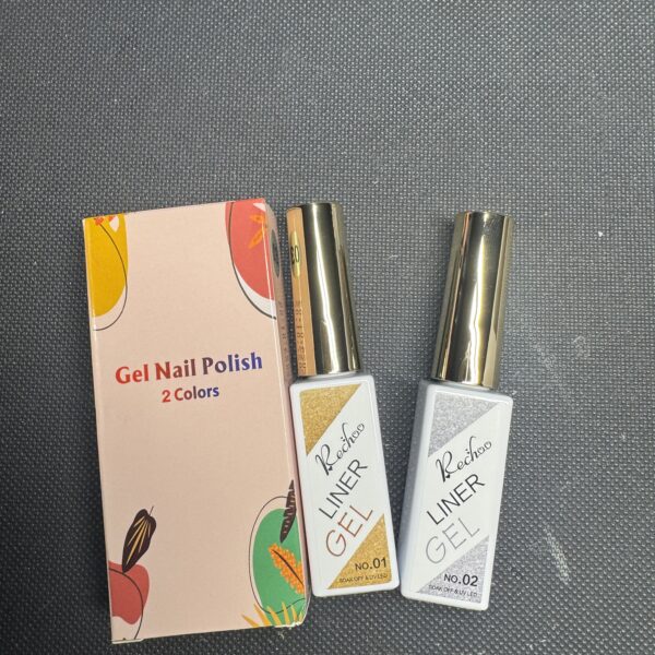 2 colors Liner gel nail polish set