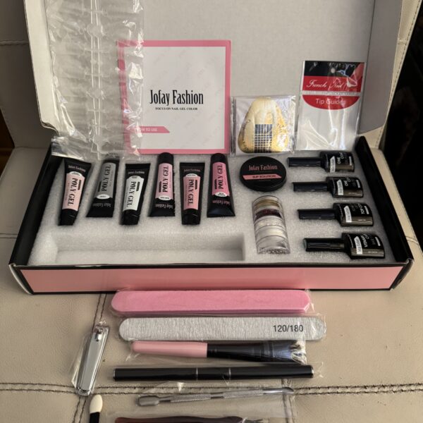 Jofay Fashion Poly Gel Beginner Kit with UV lamp