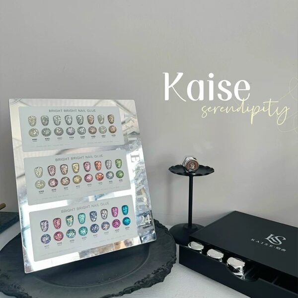 Kaise 24 colors Platinum Glitter in Gel set